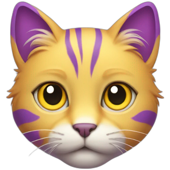 purple yellow cat furry emoji