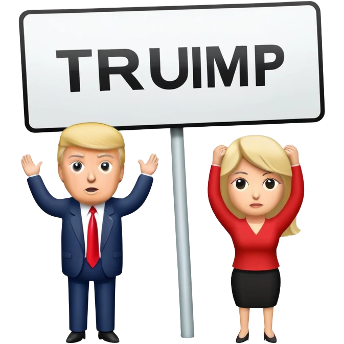 Giant sign that says trump is a moron emoji