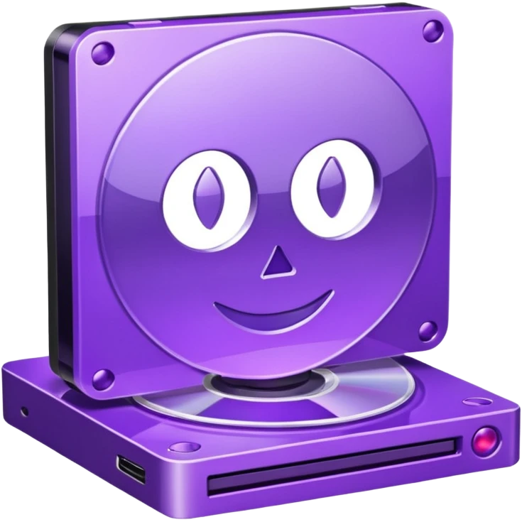 purple dvd drive emoji