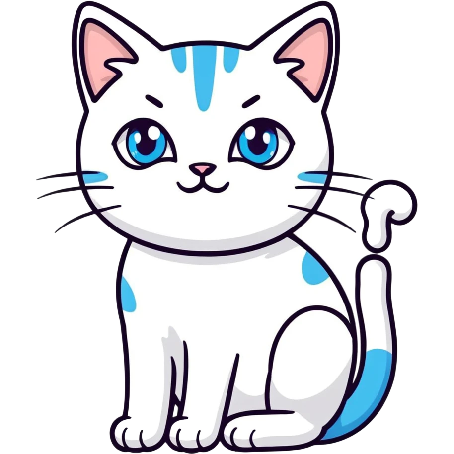 Cat with blue eyes emoji