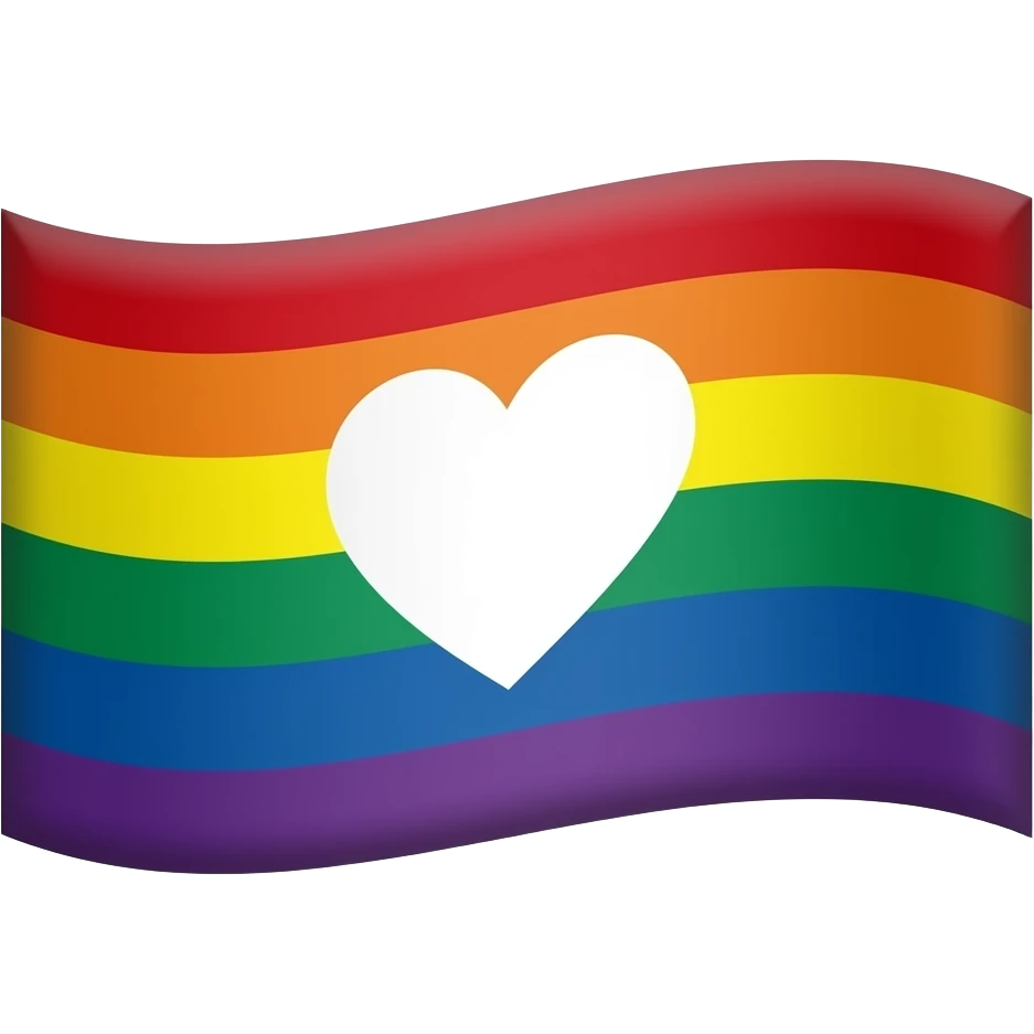 Progress flag heart red, orange, yellow, green, blue, violet, white, pink, light blue, brown and black emoji