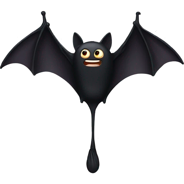 Upside down hanging bat  emoji
