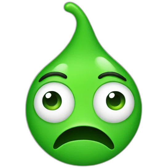 green dropping nose emoji