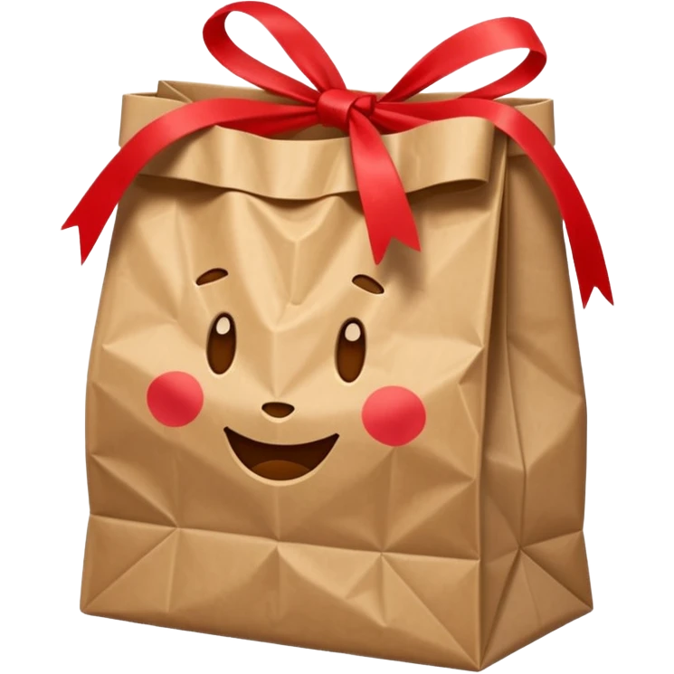 paper bag gift emoji
