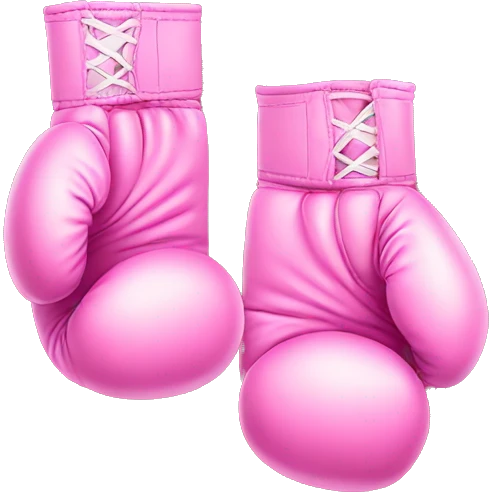 Pink boxing gloves emoji