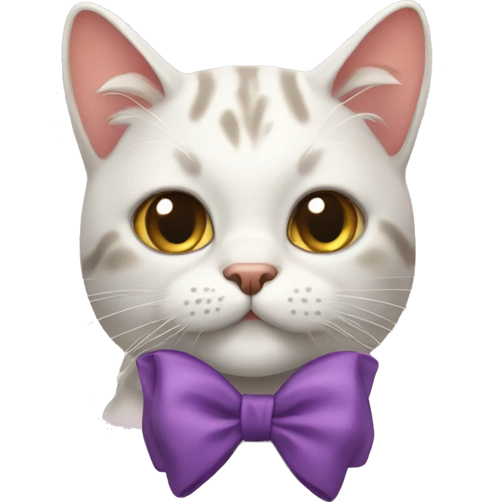 Cat with bow emoji