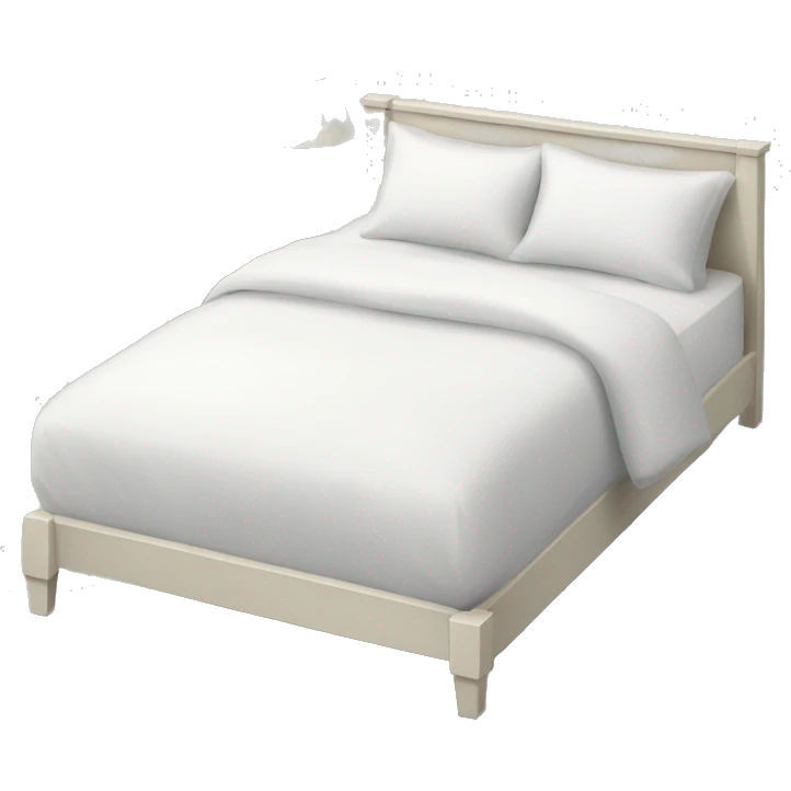 realistic-white-bed emoji
