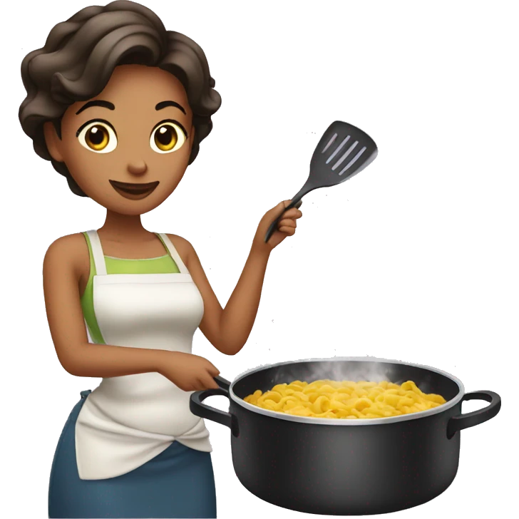 Beauty woman cooking emoji