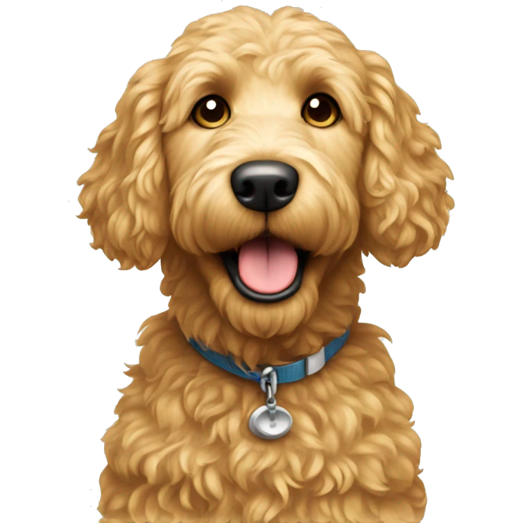 Golden doodle dog  emoji