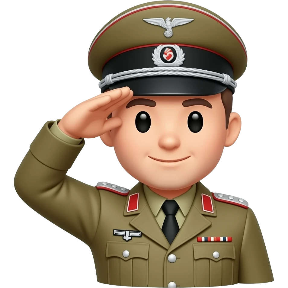 draw a nazi salute emoji thats how nazi soldiers respect each other emoji