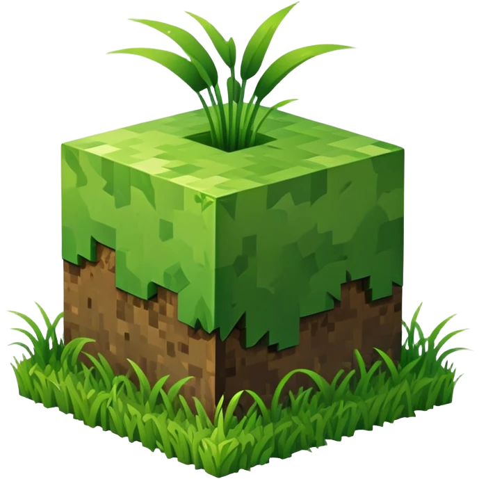 Minecraft grass block emoji