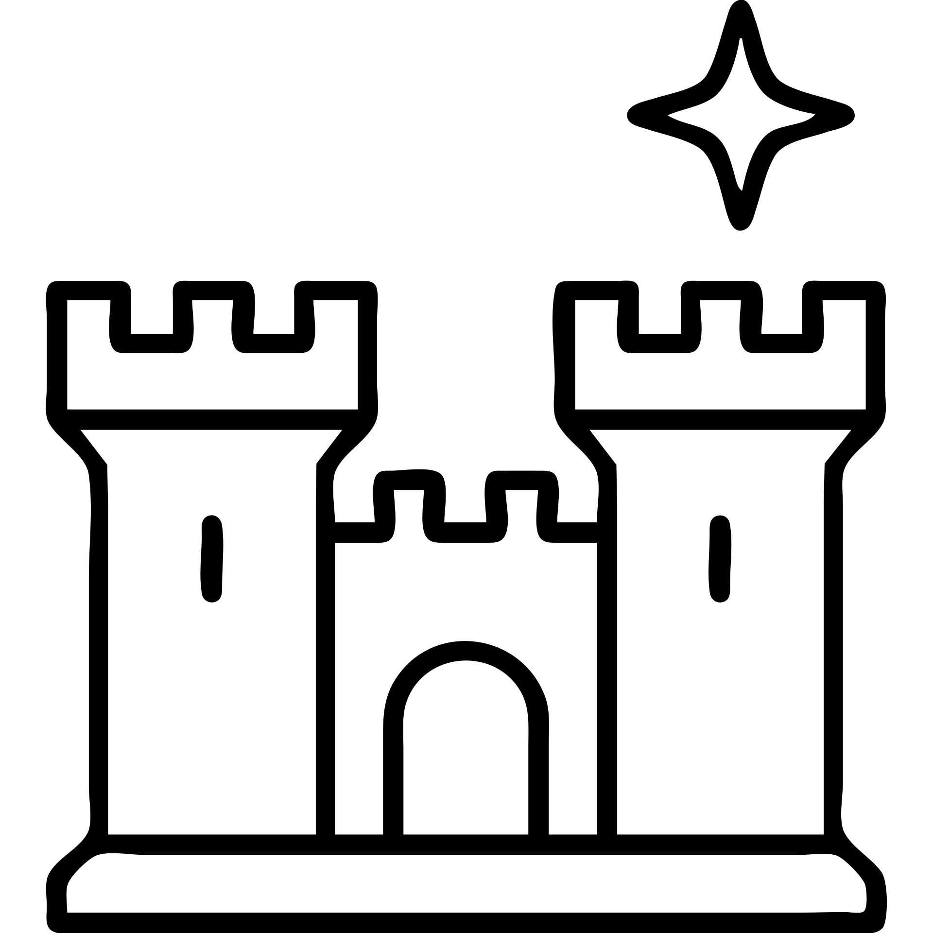 brilliant castle simple black outline icon emoji