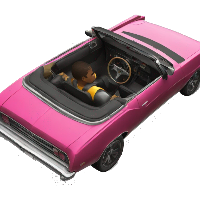 a bandit from GTA rides in a convertible emoji