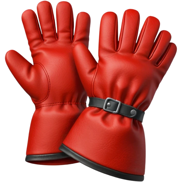 сделай красные рабочие перчатки emoji