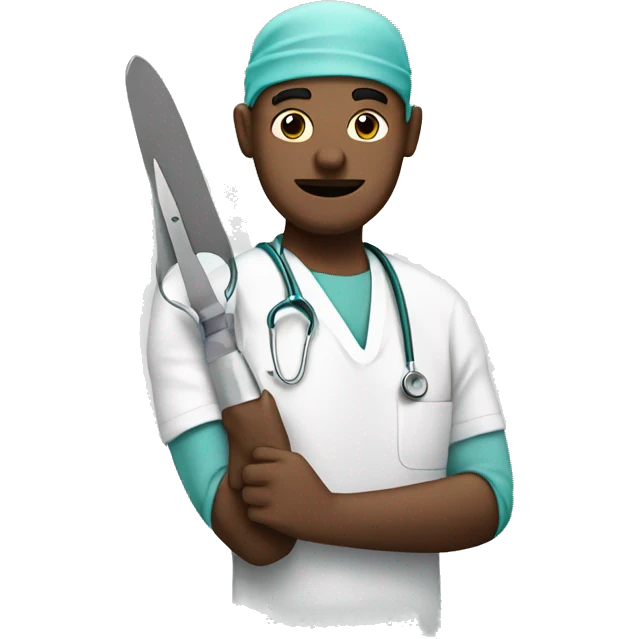 surgeon with a scalpel in his hands emoji