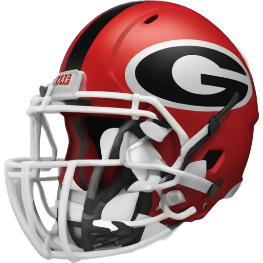 Man with football helmet Georgia bulldogs emoji