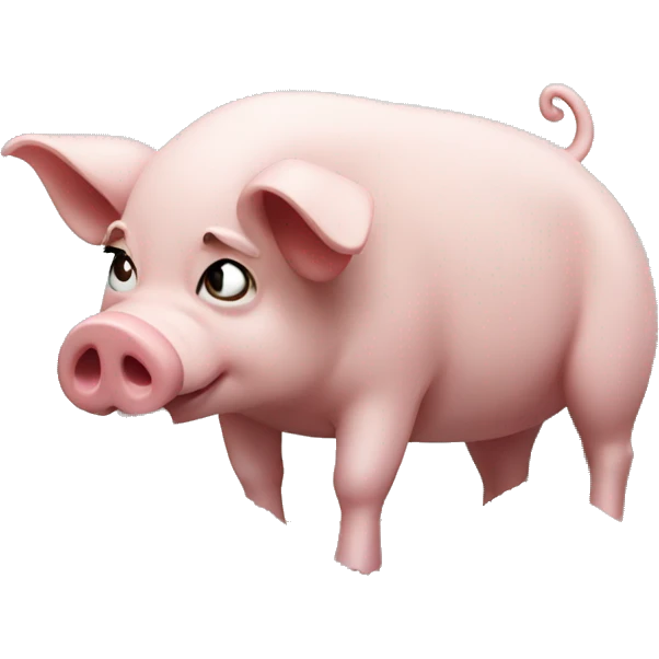 a pig sniffing a mountain of salt emoji