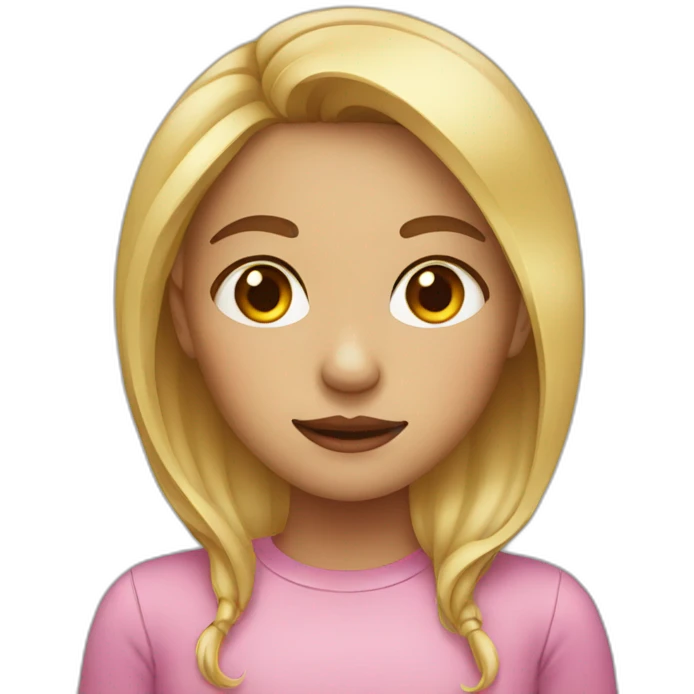 girl with pimples on her cheeks emoji