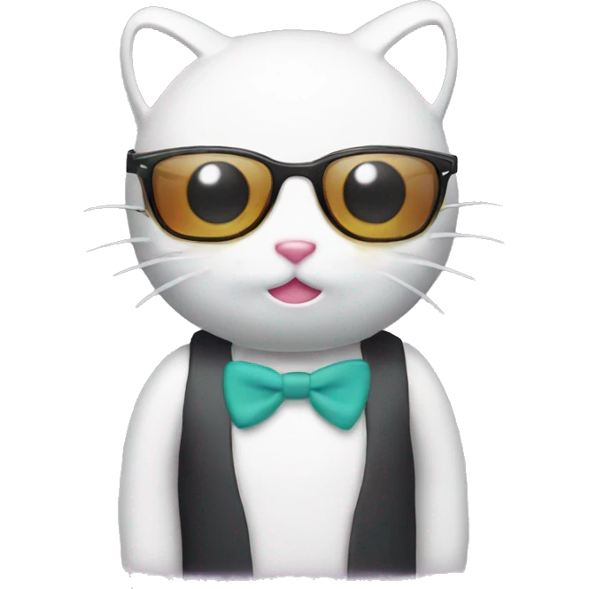 Hello kitty with glasses emoji