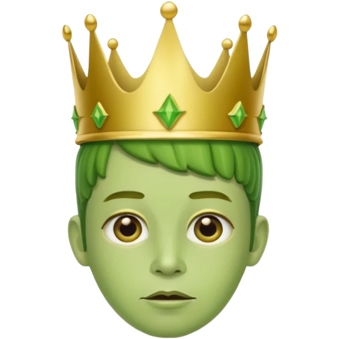 Personified celery wearing a crown emoji