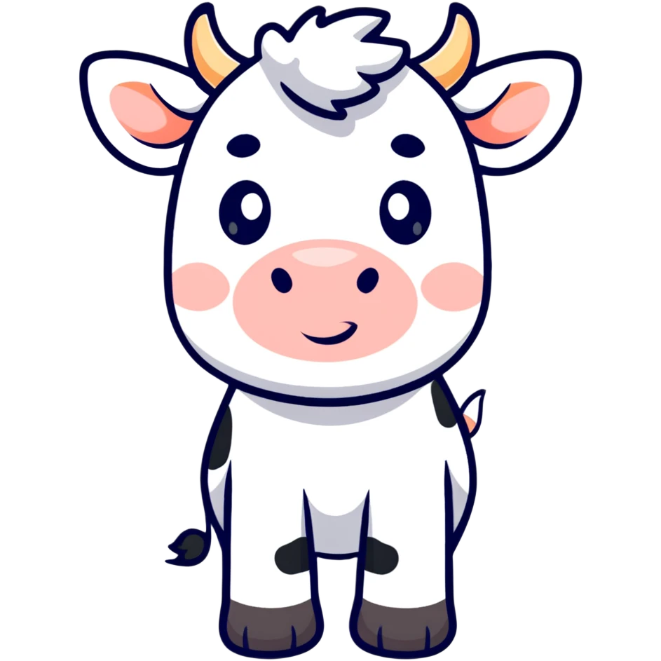 cute cartoon cow emoji