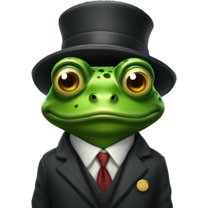 frog in mafia suit emoji