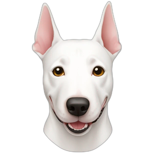 English bullterrier dog white flat emoji