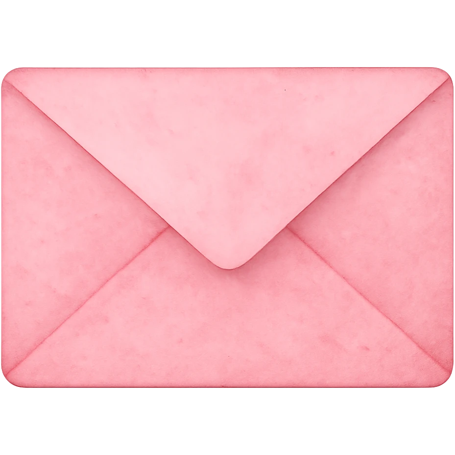 pink envelope, digital illustration emoji