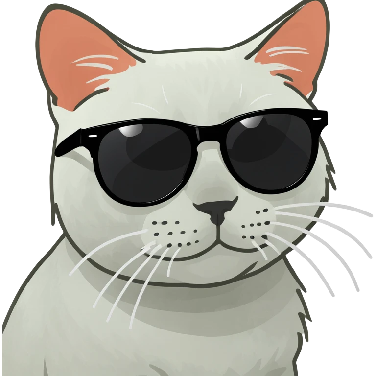 Cat with sunglasses emoji