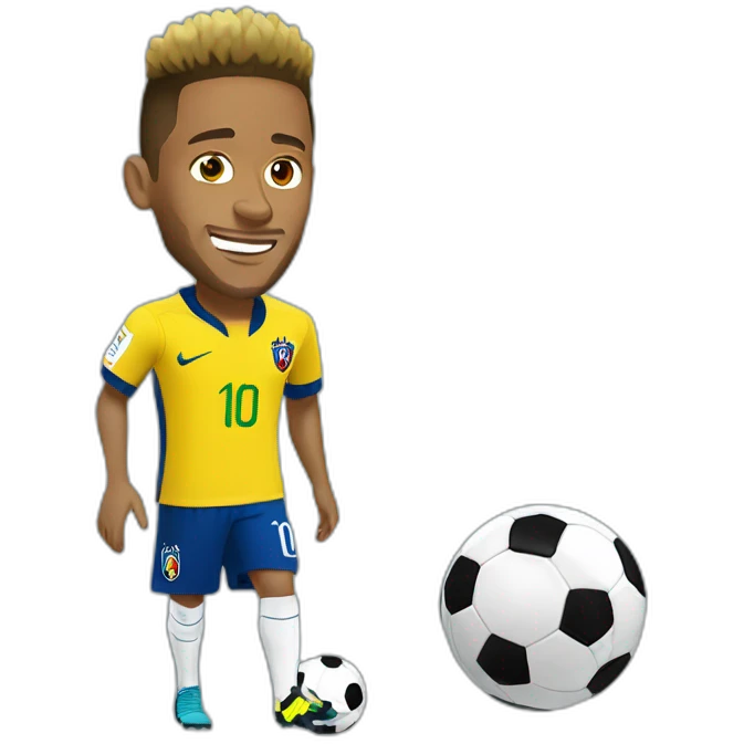 Neymar qui fait un geste technique au foot emoji