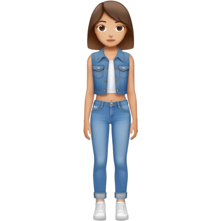 Cutoff girls jeans emoji