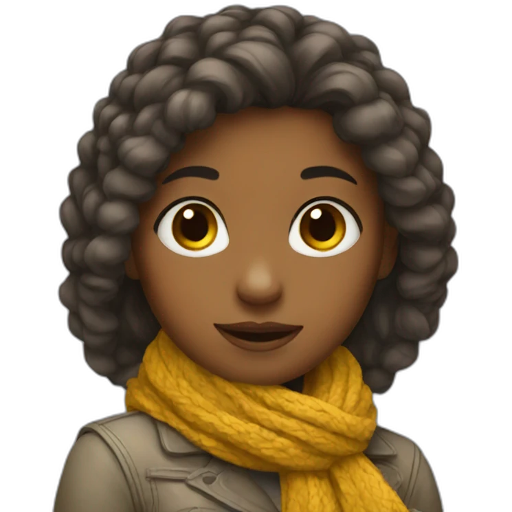 Girl with scarf emoji