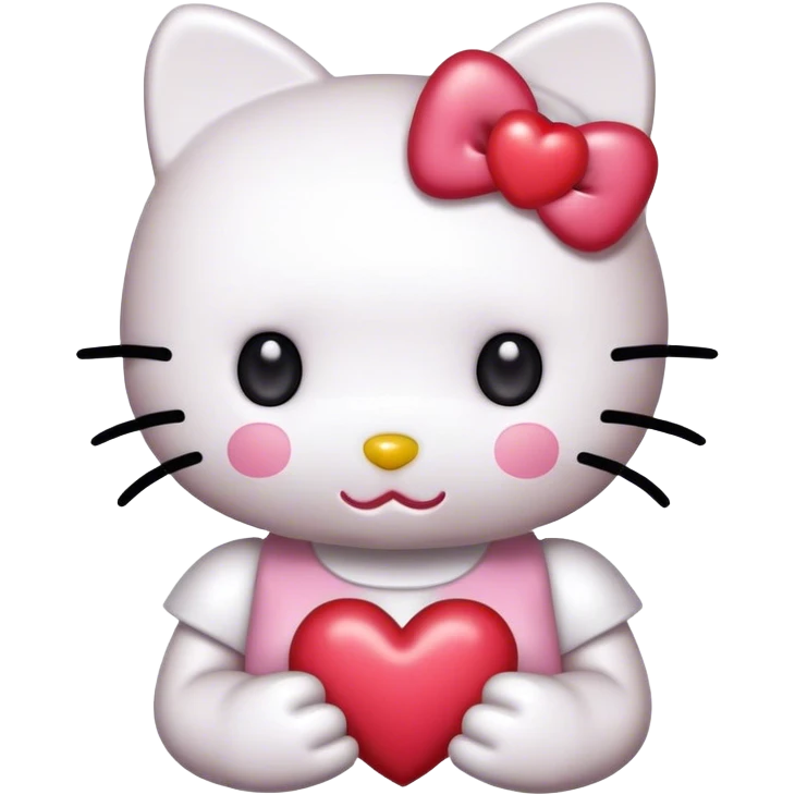 Hello kitty heart eyes emoji
