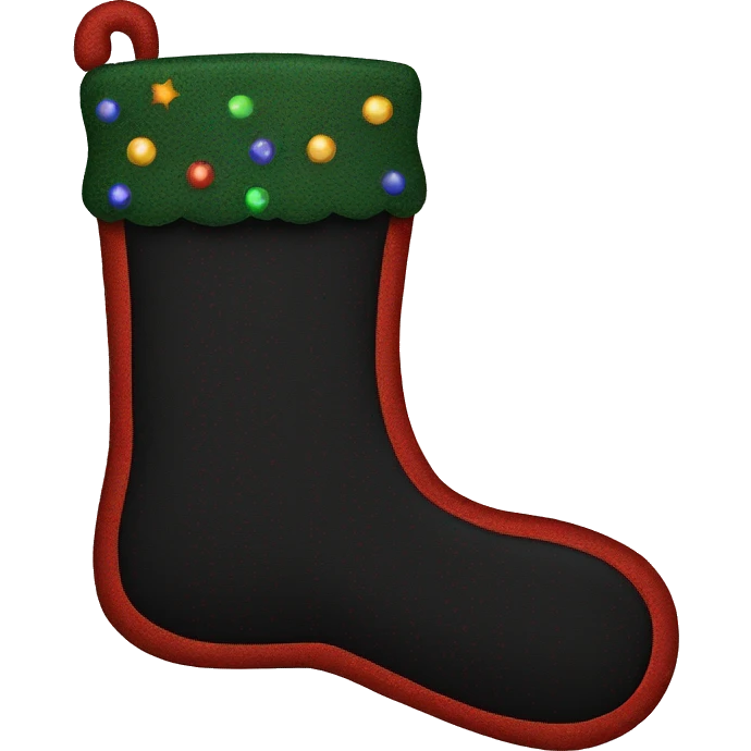 Black Christmas stocking emoji