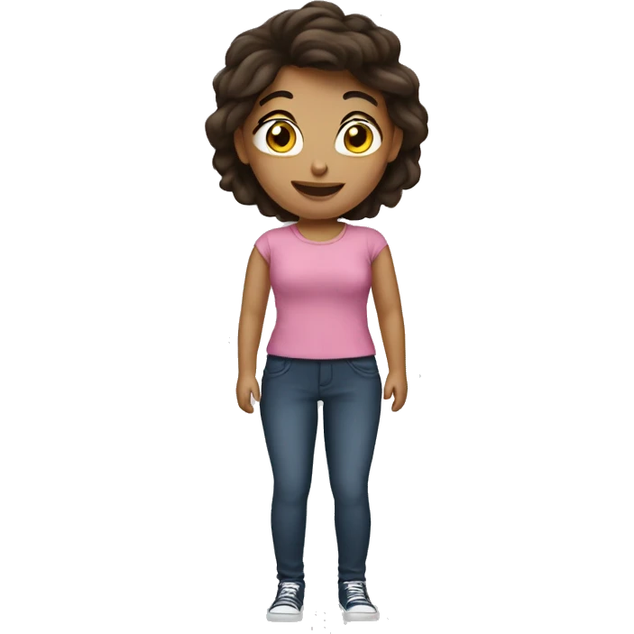 Brunette with hqd emoji