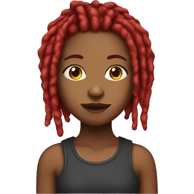 Girl with red dreads emoji