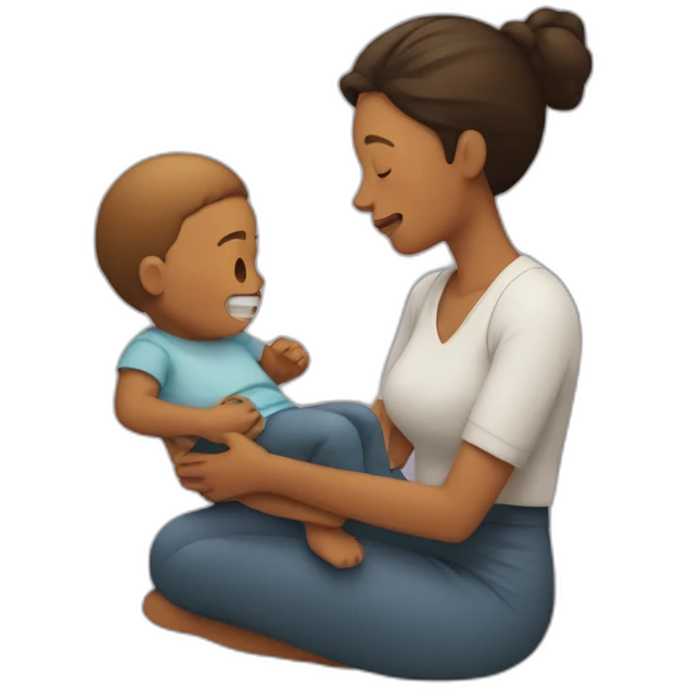 Mama despertando al hijo emoji