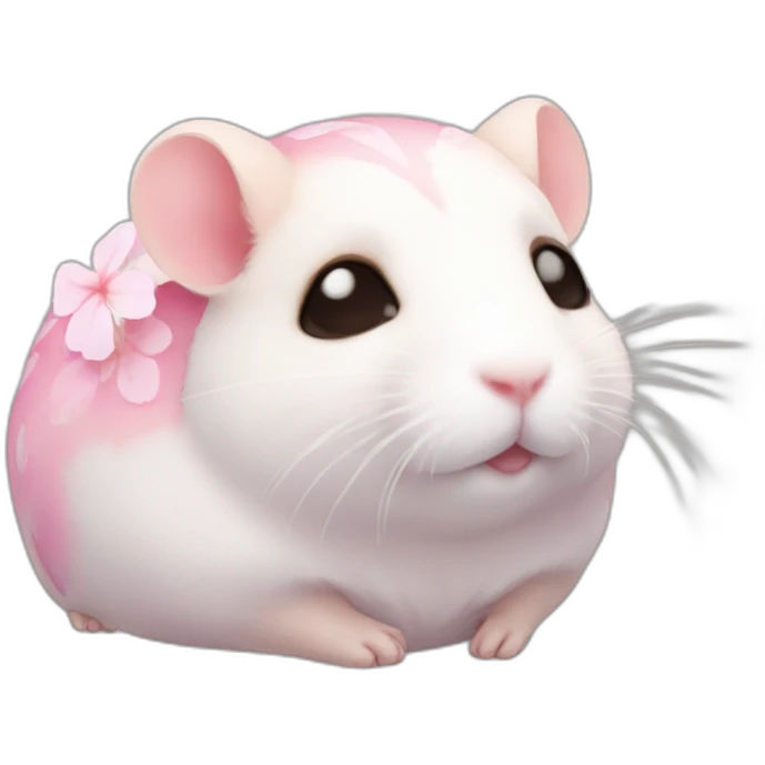 small sleep hamster cherryblossom body emoji