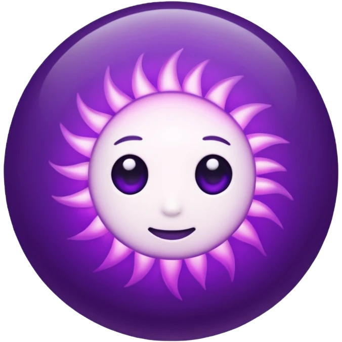 purple  sun emoji