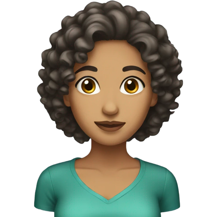pretty latina with curly hair  emoji