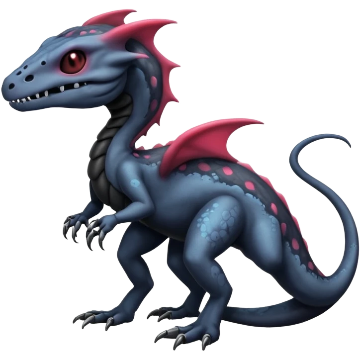Nebulae Salandit-Duskull-Noibat-Fakémon-hybrid-creature (full body)  emoji
