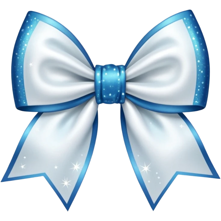 white sparkling bow emoji