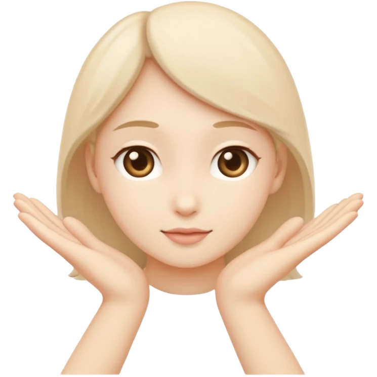 The pale beige gesture of love emoji
