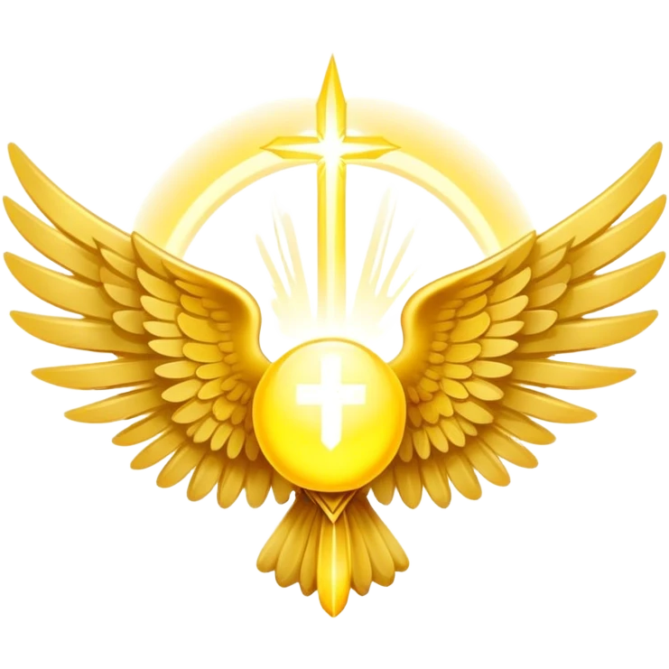 wings holy light yellow emoji