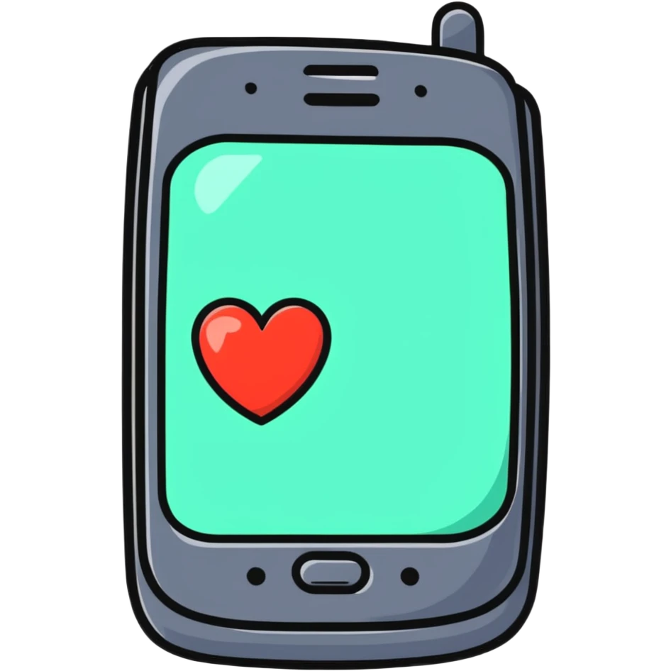 phone with a big heart emoji
