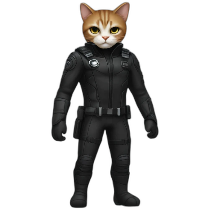 cat in nick fury suit full body emoji