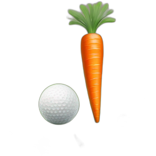 minigolf and carrot emoji