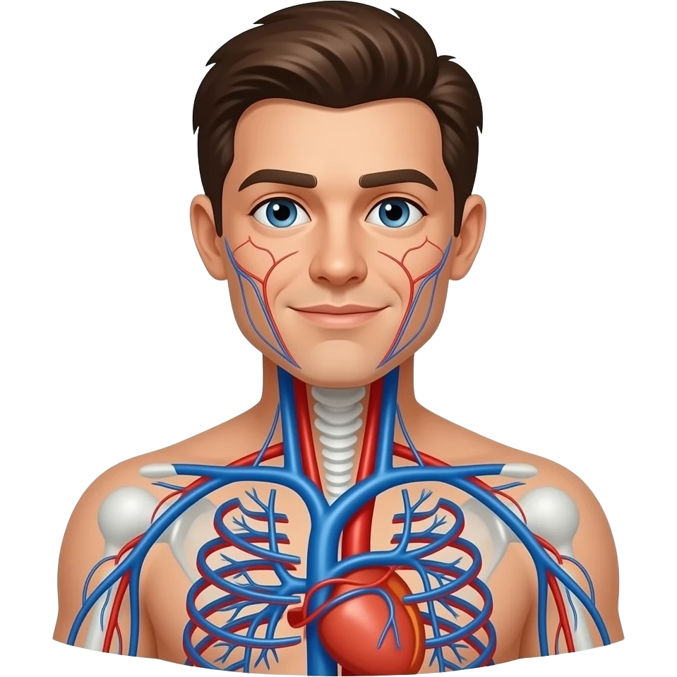Créame una persona representando el sistema circulatorio emoji