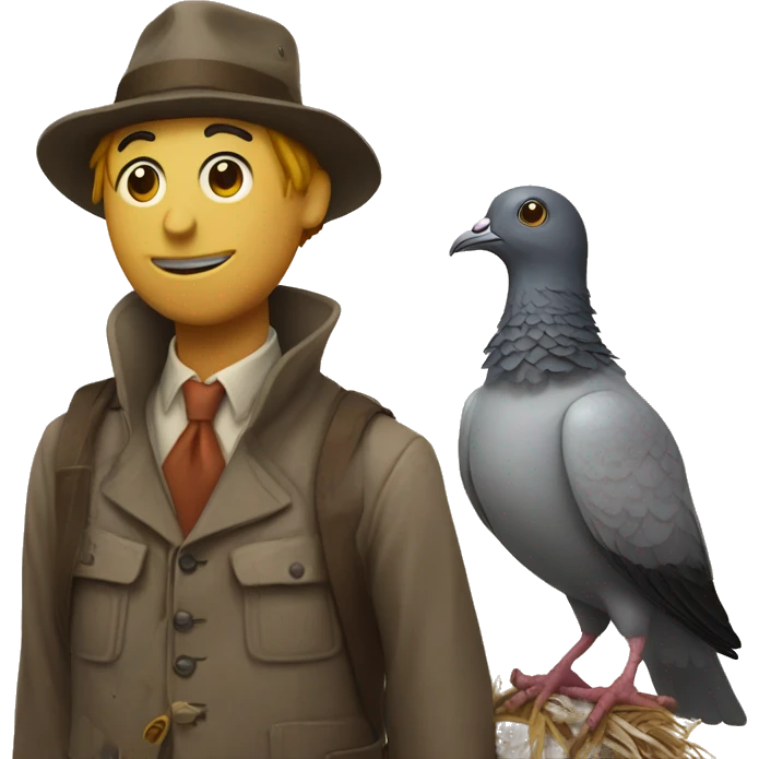 pigeon and scarecrow emoji