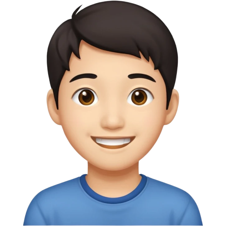 Asian individual age 18-22yr. Juvenile Adult - carefree. fun loving

 emoji